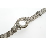 STERLING SILVER AND MARCASITE WATCH