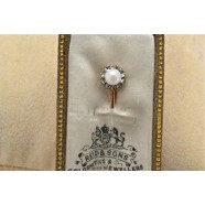 ANTIQUE PEARL AND DIAMOND TIE PIN