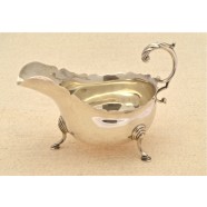SOLID SILVER SAUCE BOAT